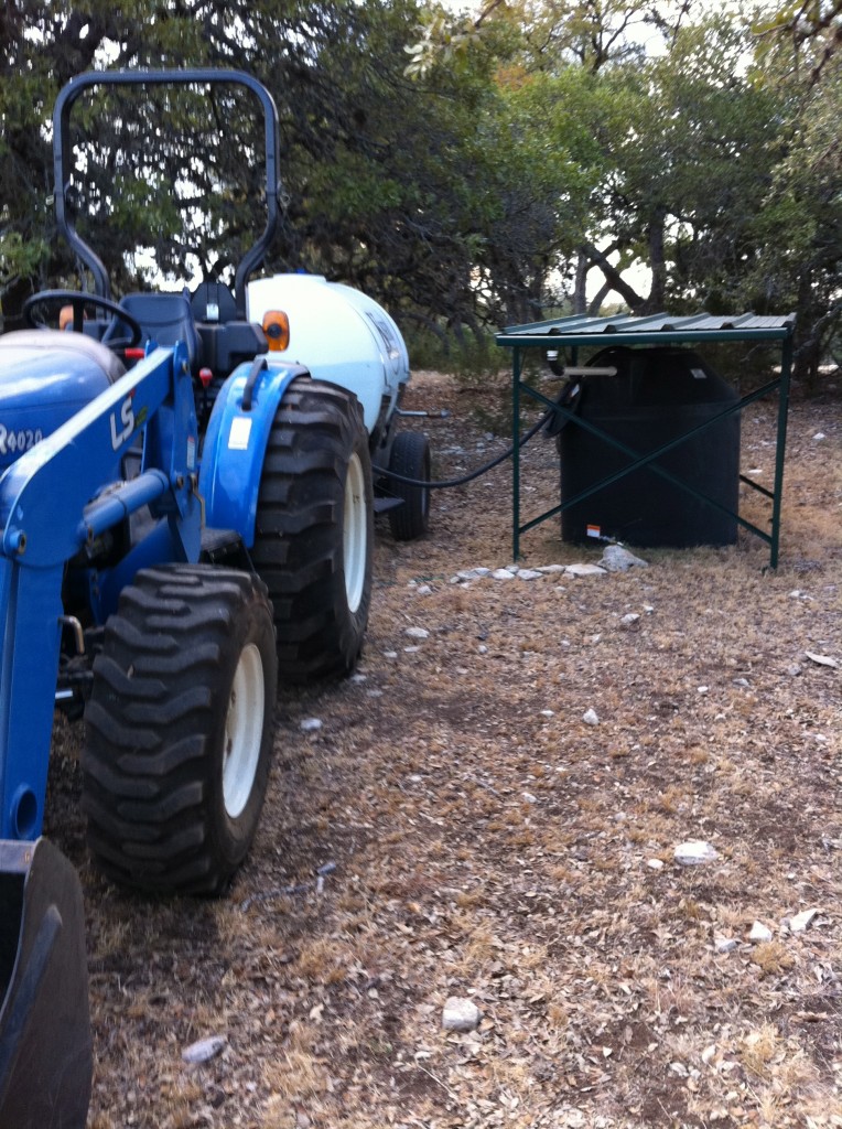 Filling up water feeder